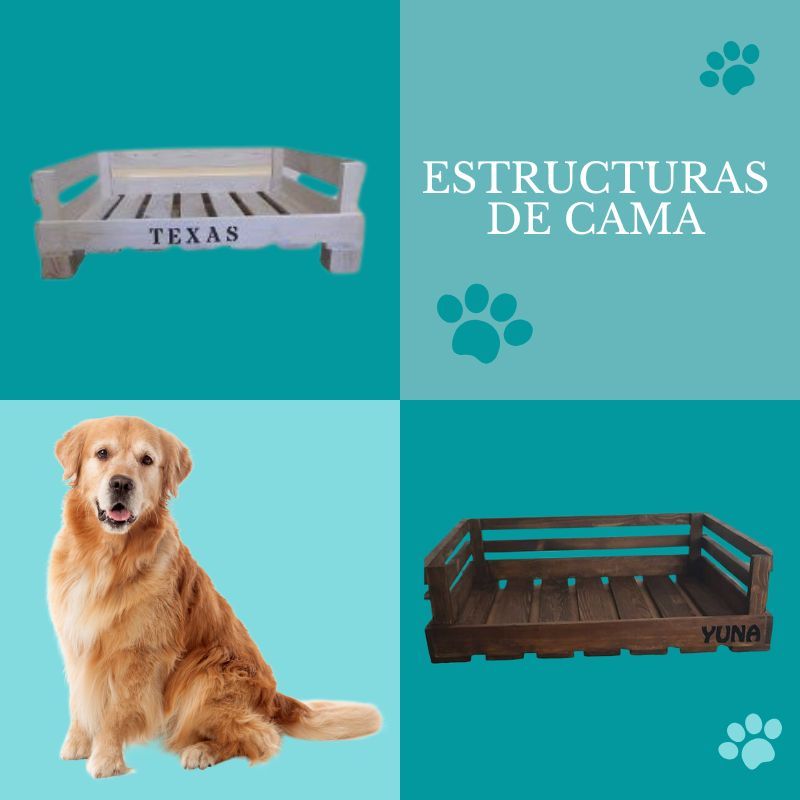 Camas para perros - Estructuras de madera para camas de mascotas